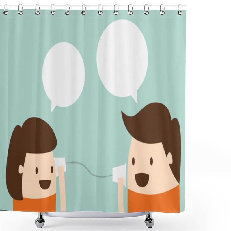 Personality  Communication Shower Curtains