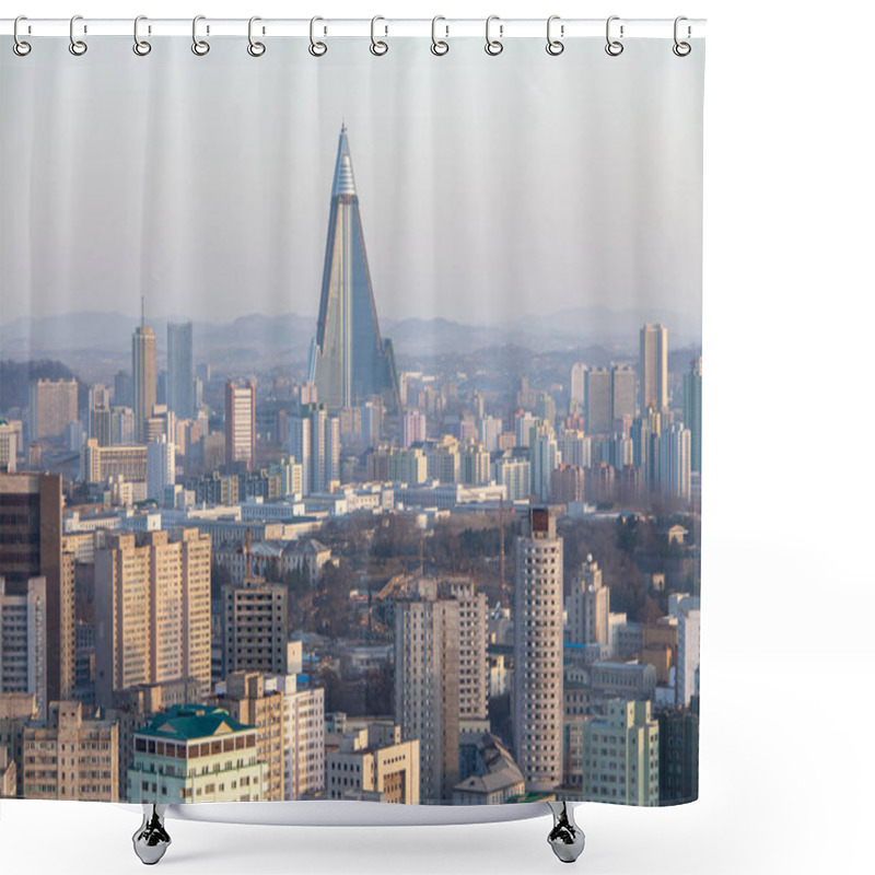 Personality  Skyline Of Pyongyang, North Korea Shower Curtains