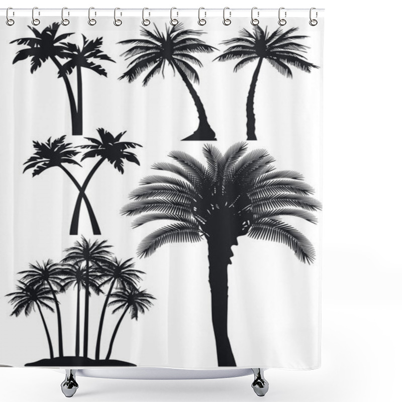 Personality  Palm Trees Set Shower Curtains