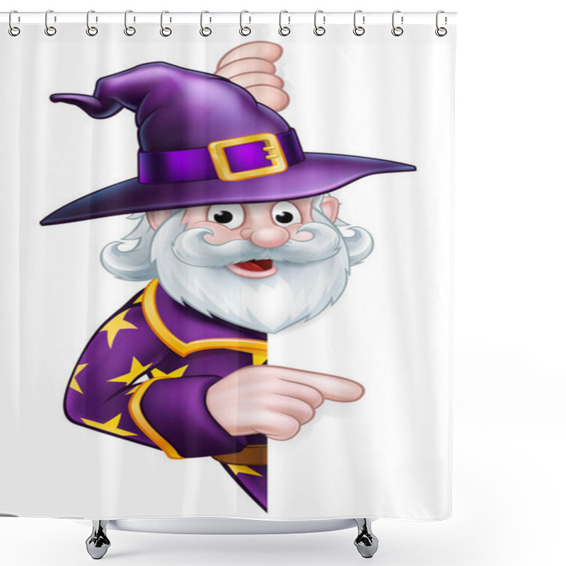 Personality  Cartoon Halloween Wizard Shower Curtains