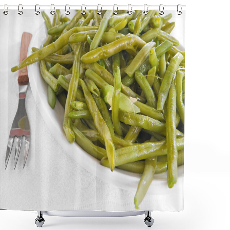 Personality  Green Beans Salad. Shower Curtains