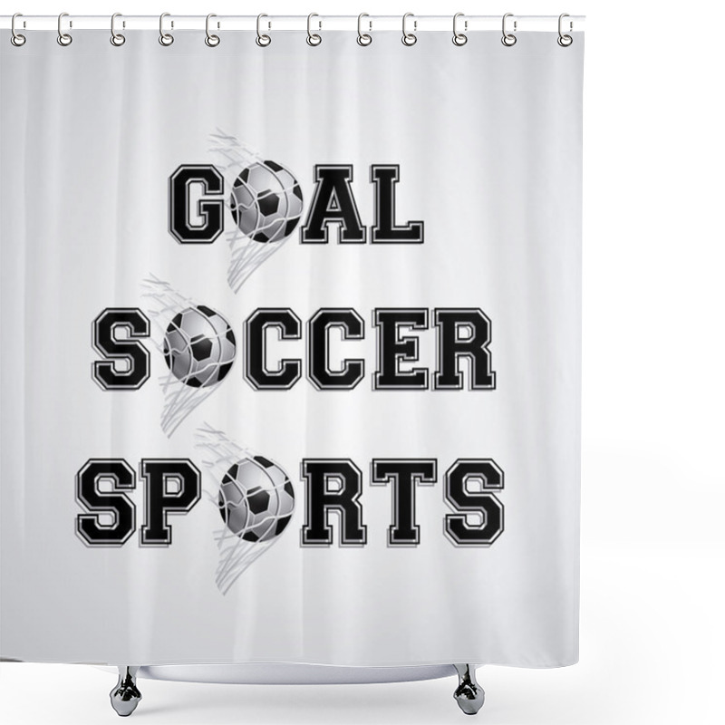 Personality  Soccer Shower Curtains