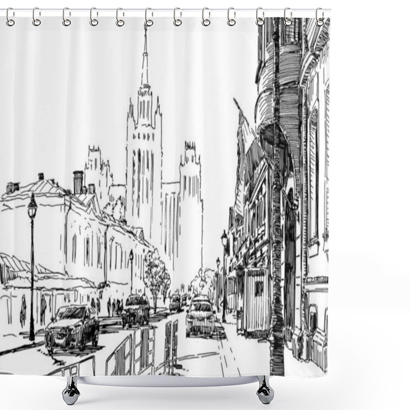 Personality  MoscowStrView103 Shower Curtains