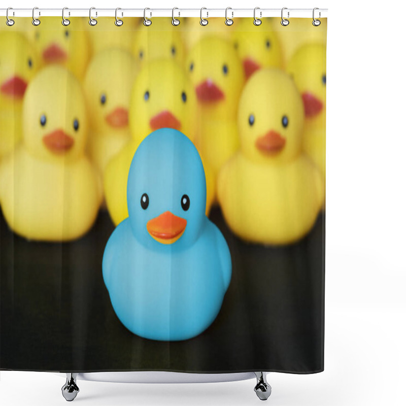 Personality  Closeup Of Rubber Duckies Shower Curtains