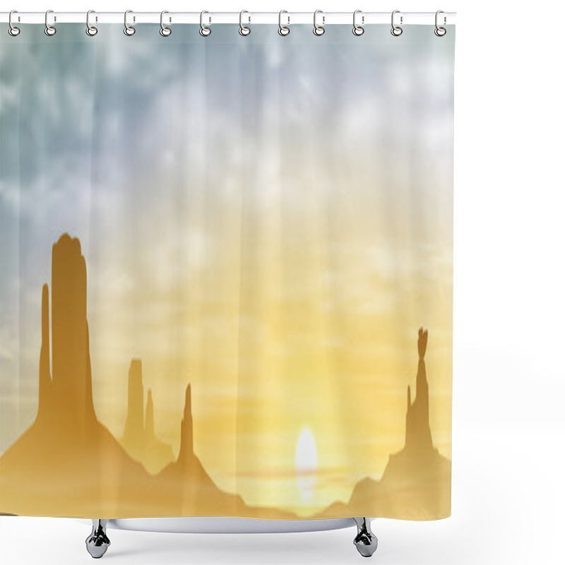 Personality  A Desert Landscape Shower Curtains