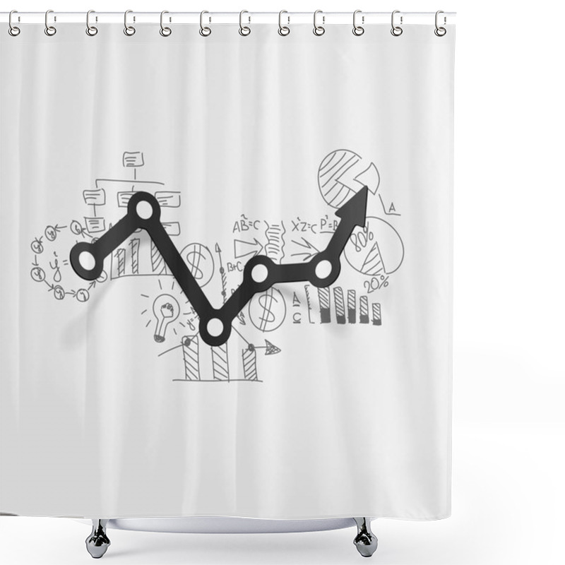 Personality  Drawing Business Formulas: Chart Shower Curtains