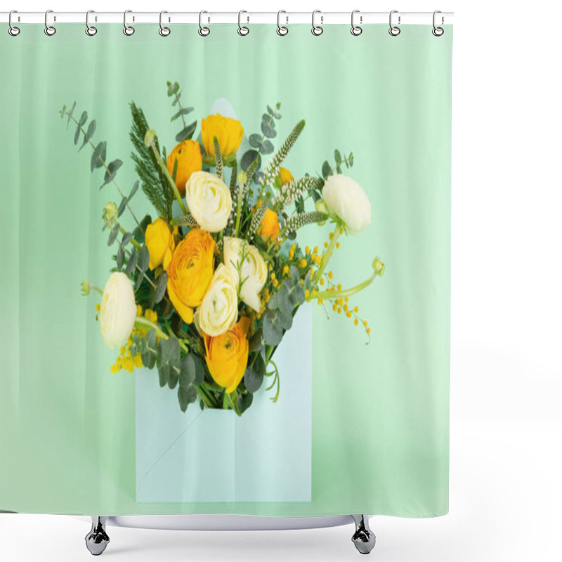 Personality  Flower In Envelope Close Up Shower Curtains