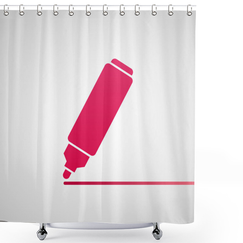 Personality  Felt Pen Icon Shower Curtains