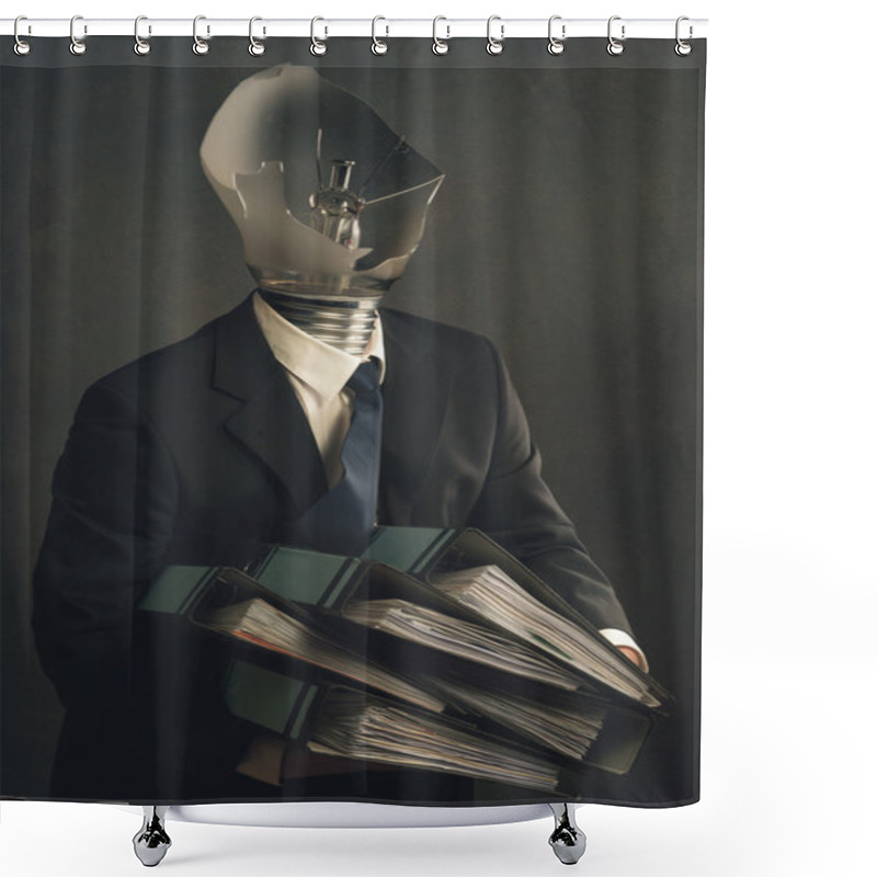 Personality  Symbol Of A Businessman With Burnout Syndrome Shower Curtains