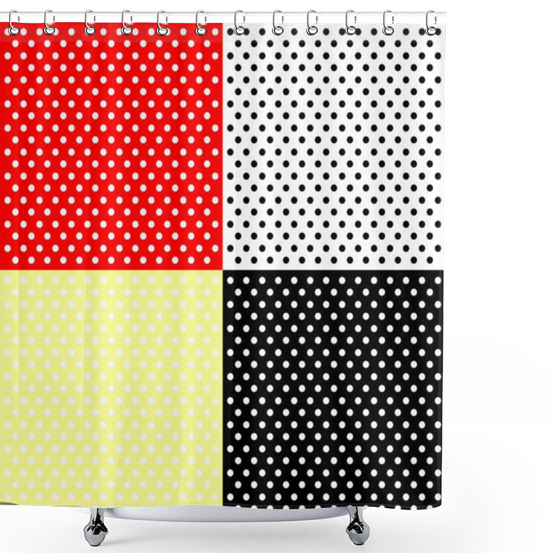 Personality  Four Polka Dots Backgrounds Shower Curtains