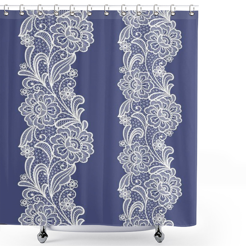 Personality  Seamless  Abstract Lace  Floral   Background Shower Curtains