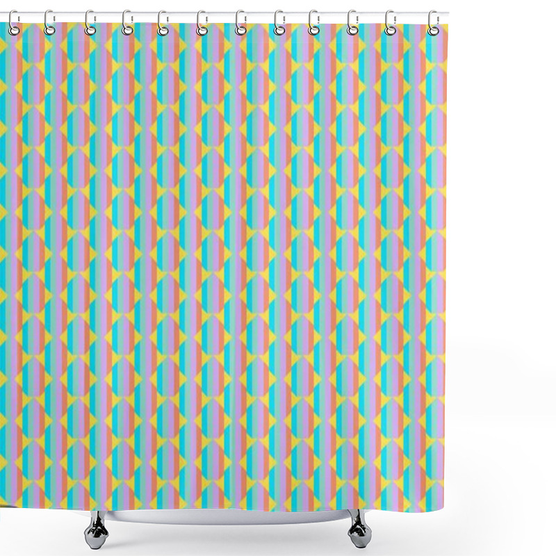 Personality  Seamless Abstract Background With Geometric Elements Shower Curtains