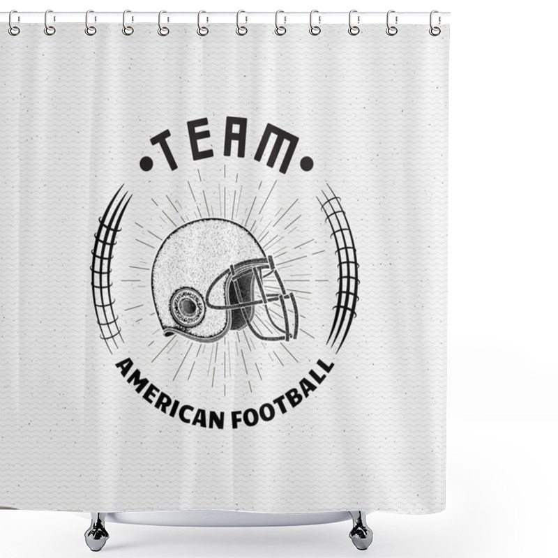 Personality  American Football Badges Logos And Labels For Any Use Shower Curtains