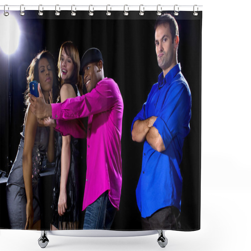 Personality  People In Nightclub Shower Curtains