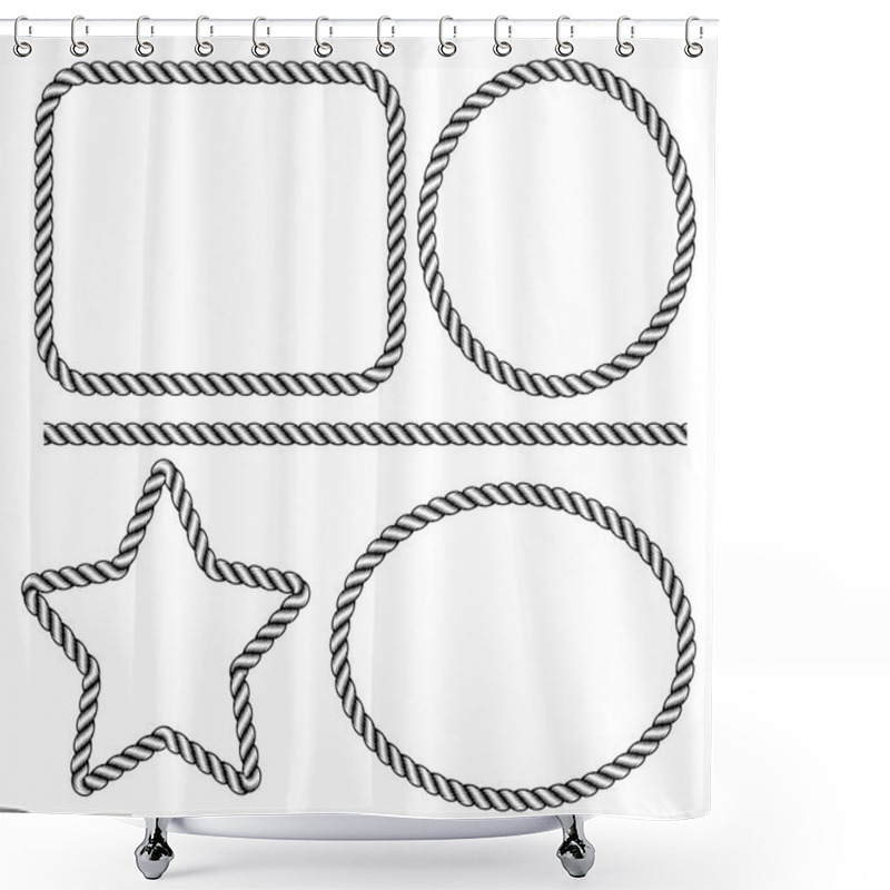 Personality  Rope Frame Shower Curtains