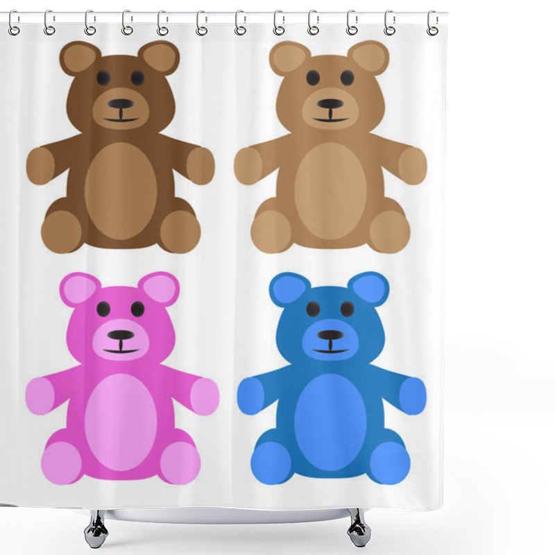 Personality  Stuffed Bears Shower Curtains