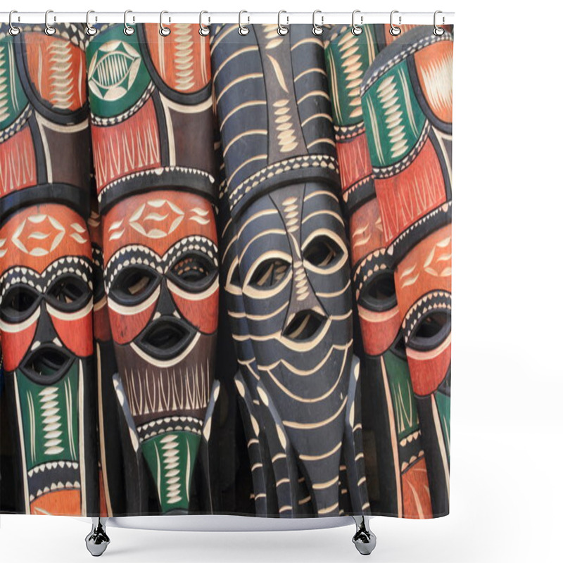 Personality  African Masks Shower Curtains