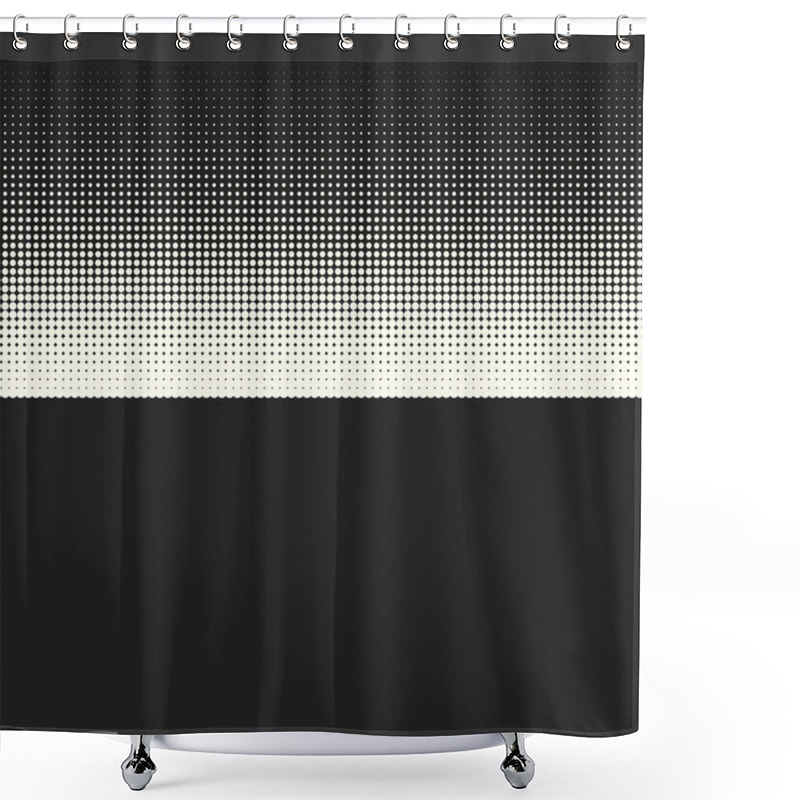 Personality  Vector Monochrome Circles Halftone Background.  Shower Curtains