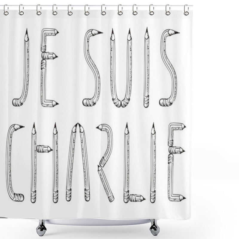 Personality  I Am Charlie (In French) Card Shower Curtains