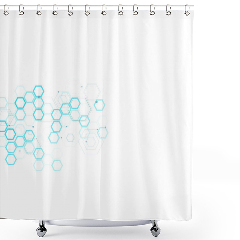 Personality  Absract Technology And Science Background. Shower Curtains