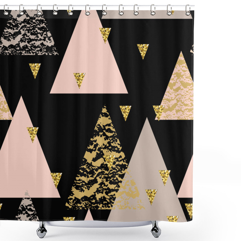 Personality  Abstract Hand Drawn Geometric Pattern Shower Curtains