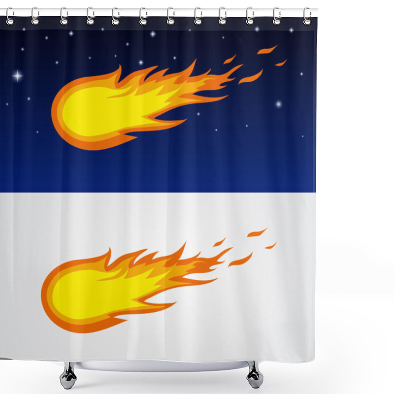 Personality  Comets Caricature Shower Curtains