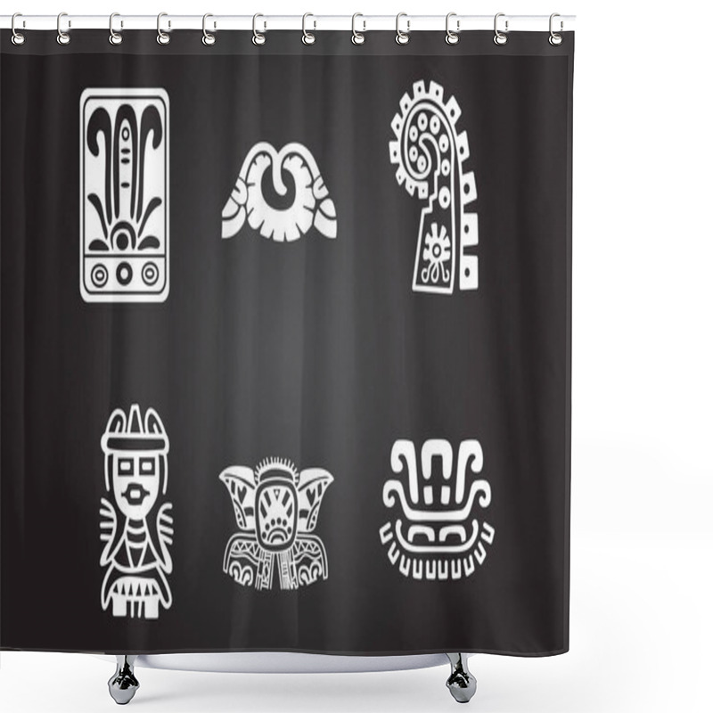 Personality  American Indians Ethnic Symbols Shower Curtains