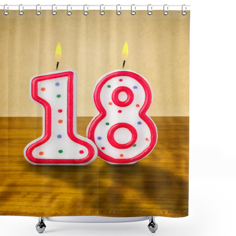 Personality  Burning Birthday Candles Shower Curtains