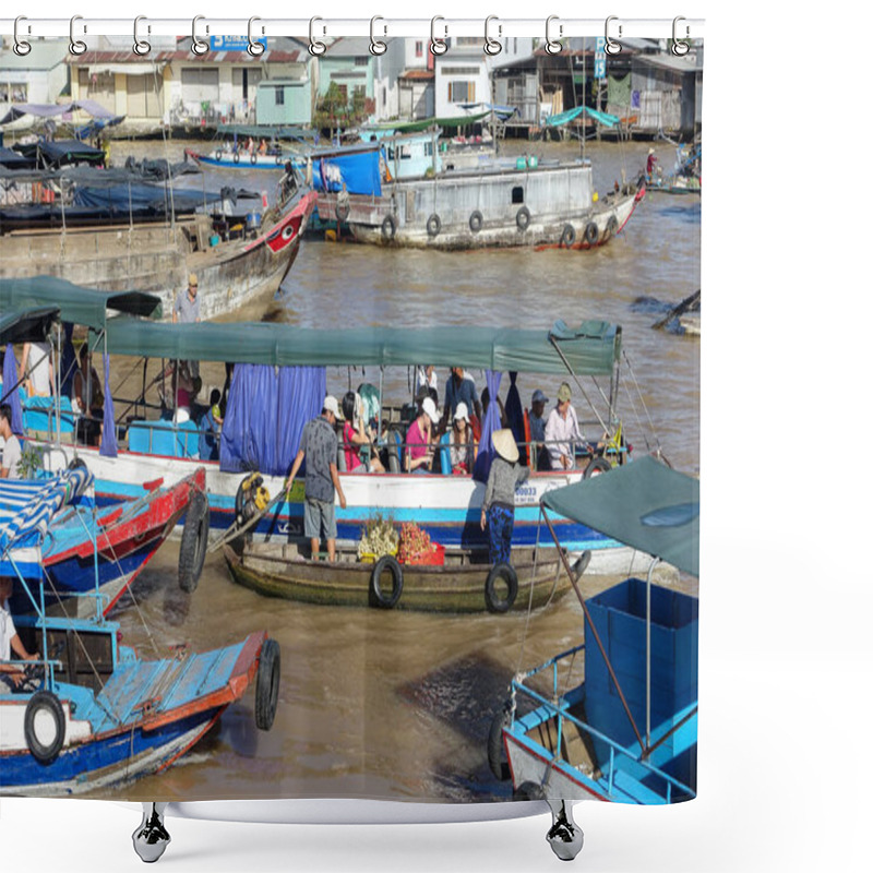 Personality  Cai Rang Floating Market Shower Curtains