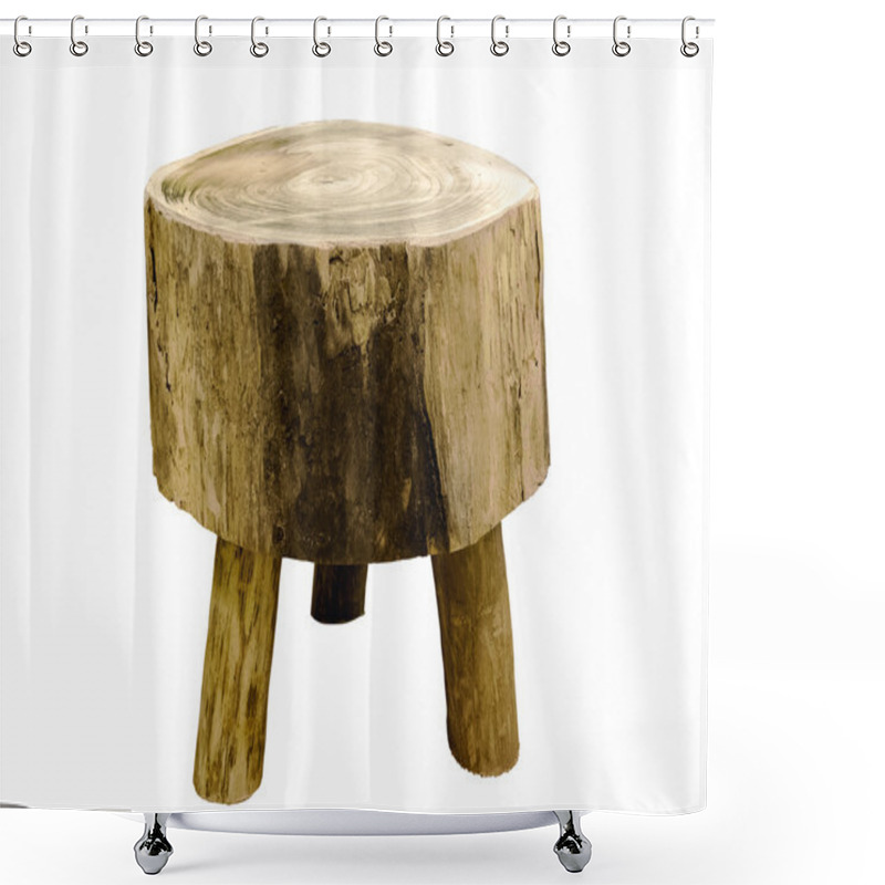 Personality  Stool In The Form Of A Stub Shower Curtains