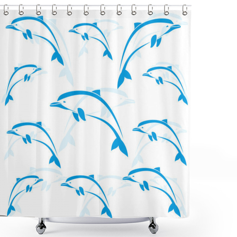 Personality  Wallpaper Images Of Dolphins Shower Curtains