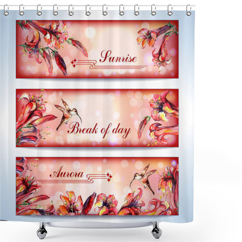 Personality  Spring Theme Background Shower Curtains