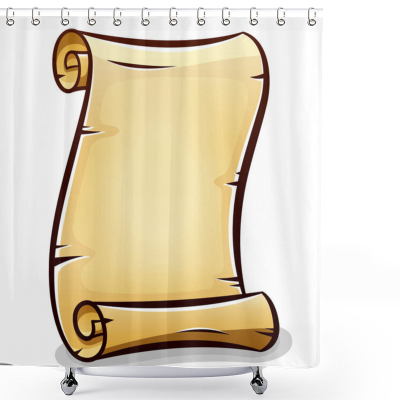 Personality  Vector Illustration Of Paper Scroll Design Isolated Shower Curtains