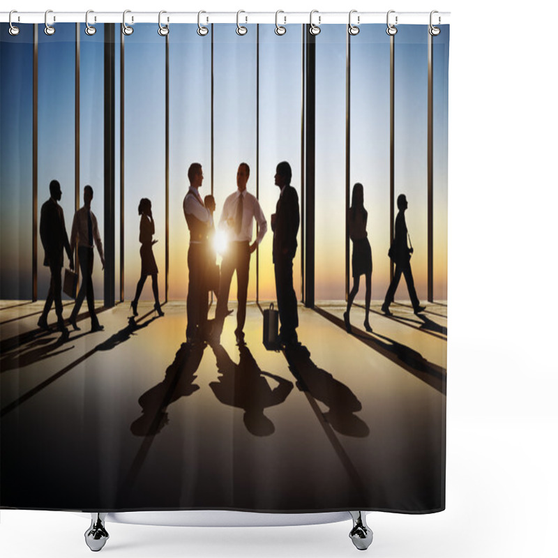 Personality  Business People In Building Interior Shower Curtains