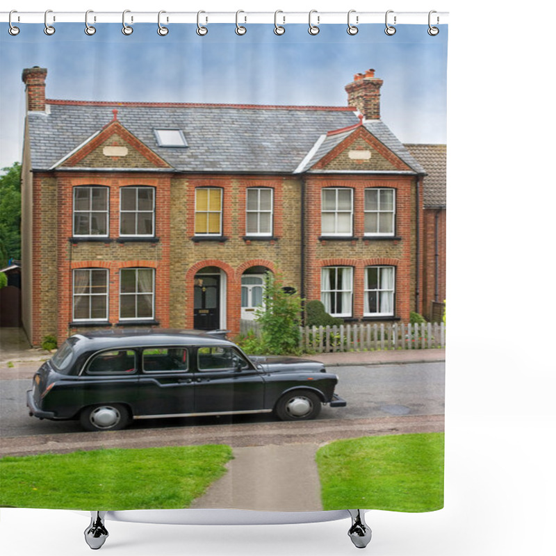 Personality  Black Car In Front Of A House, Harlow, United Kingdom Shower Curtains