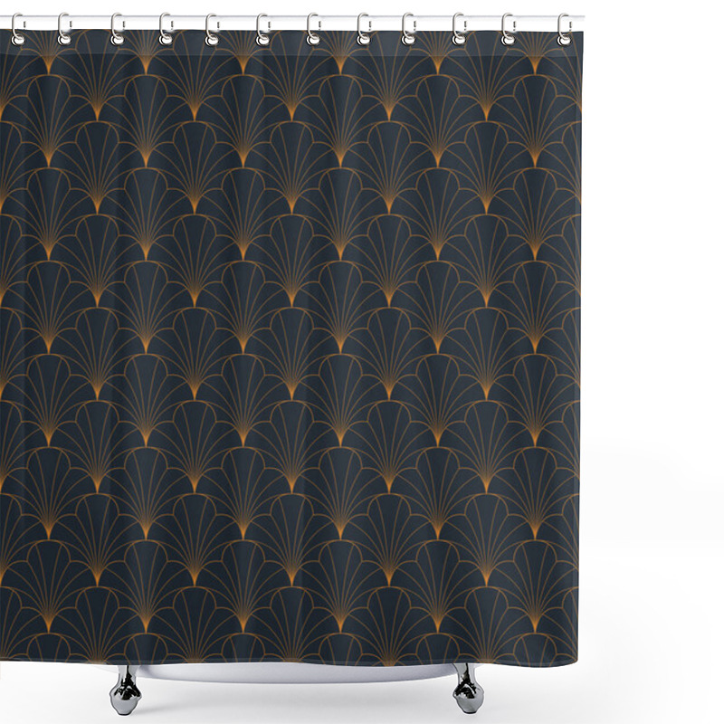 Personality  Seamless Art Deco Pattern. Stylish Antique Background. Shower Curtains