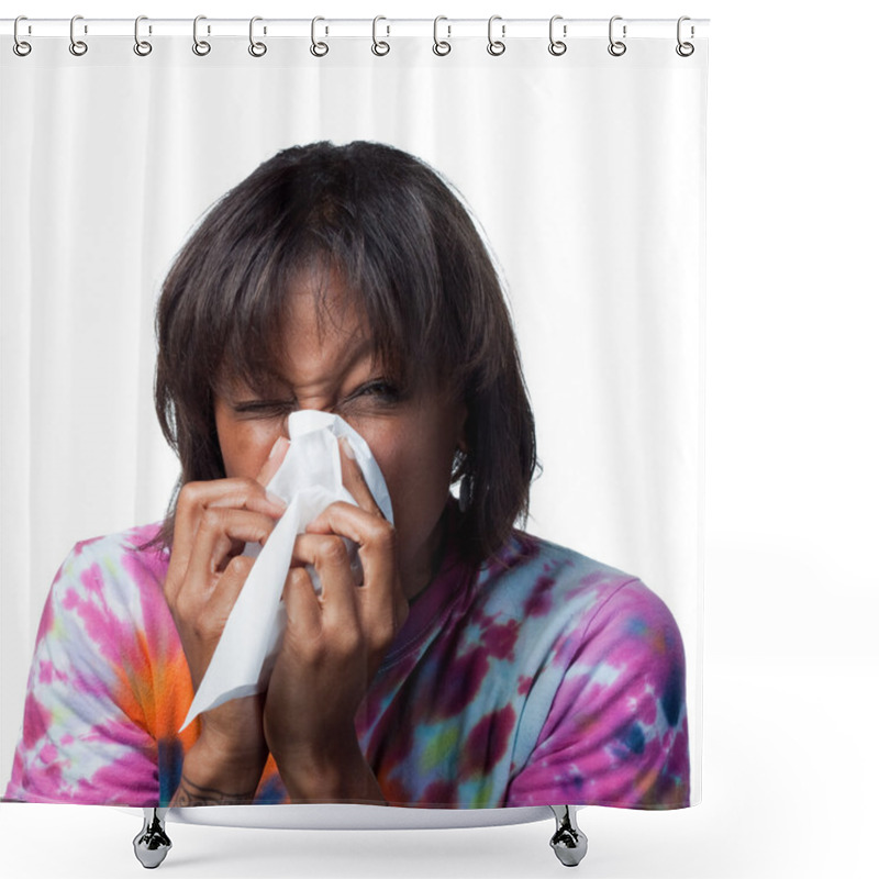 Personality  Lady With A Cold Shower Curtains