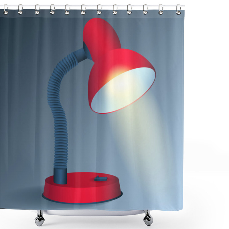 Personality  Red Desk Lamp - Vector Shower Curtains