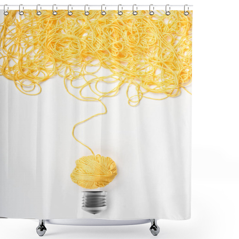 Personality  Nnovation With Tangle Of Wool Yarn Shower Curtains