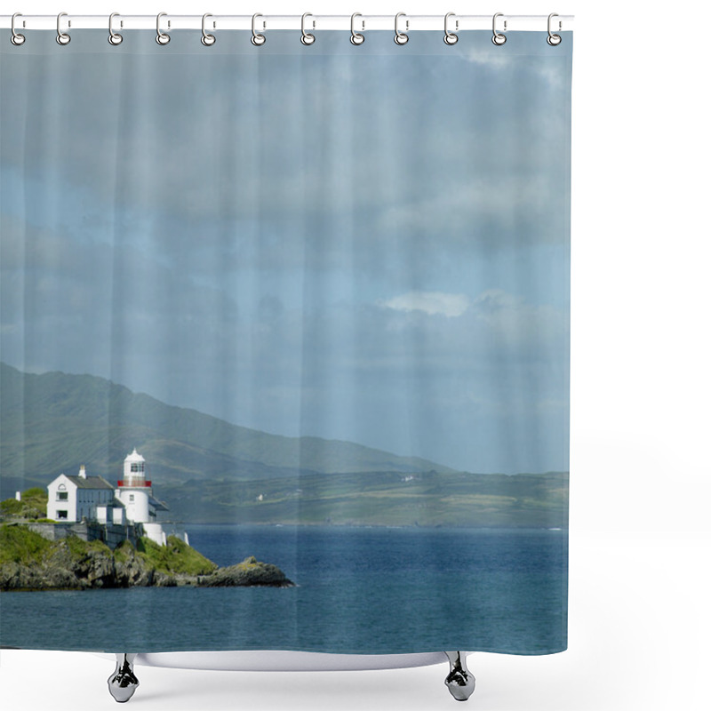 Personality  Lighthouse In Ireland Shower Curtains