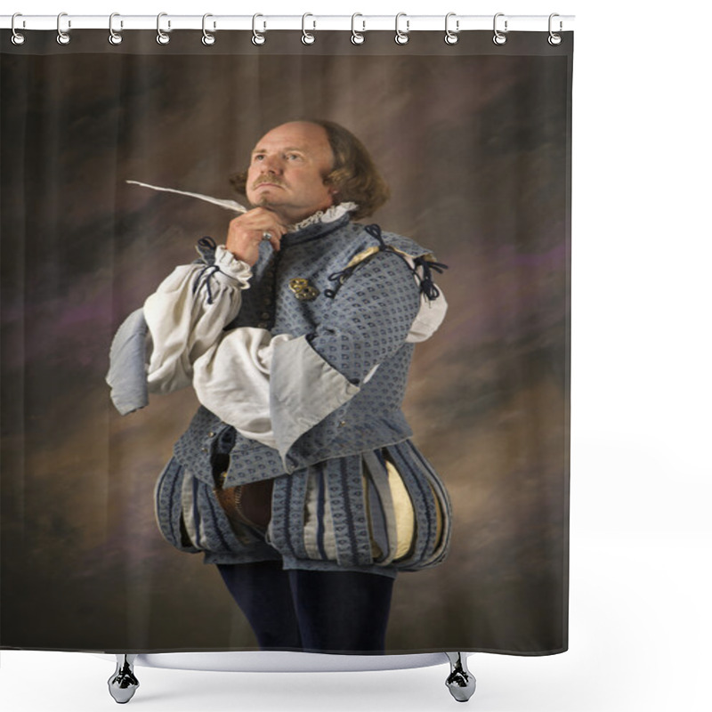 Personality  Shakespeare Thinking With Quill. Shower Curtains