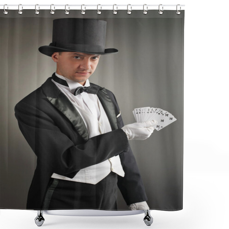 Personality  Magician Show Card Shower Curtains