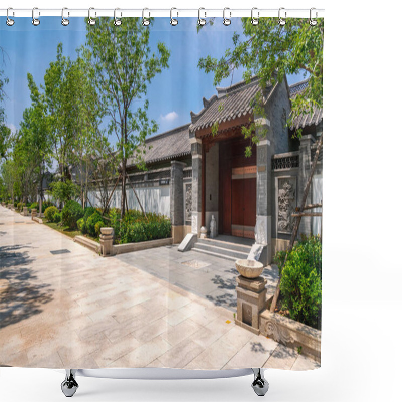 Personality  Siheyuan Villa District Of Traditional Chinese Architecture Shower Curtains