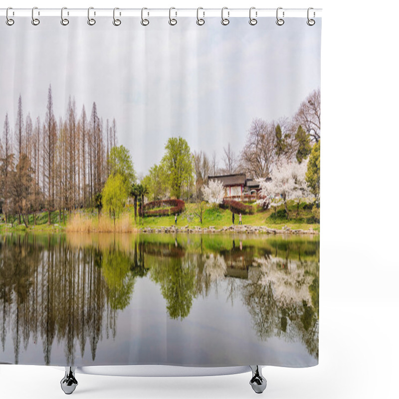 Personality  Landscape Of Xuanwu Lake Shower Curtains