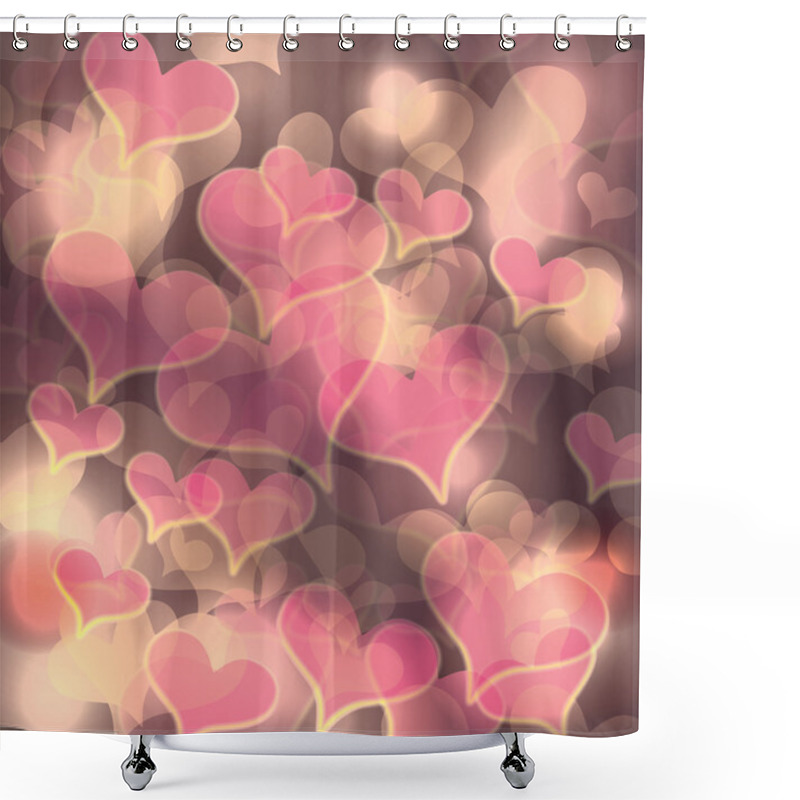 Personality  Decorative Hearts Background Shower Curtains