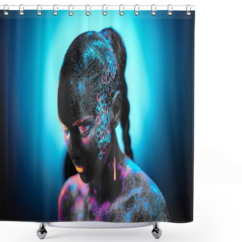 Personality  NeonGirl Shower Curtains