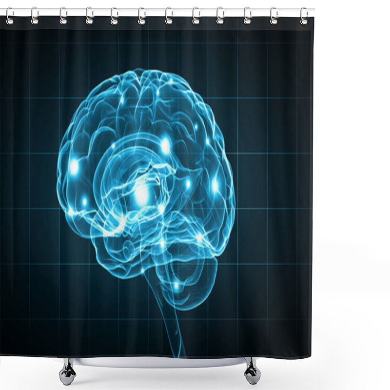 Personality  Human Brain Shower Curtains