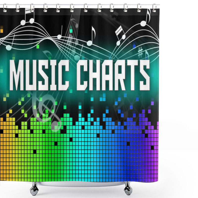 Personality  Chart Music Represents Sound Track And Charts Shower Curtains