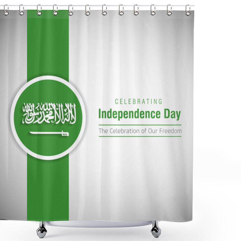 Personality  Saudi Arabia Independence Day Card Shower Curtains