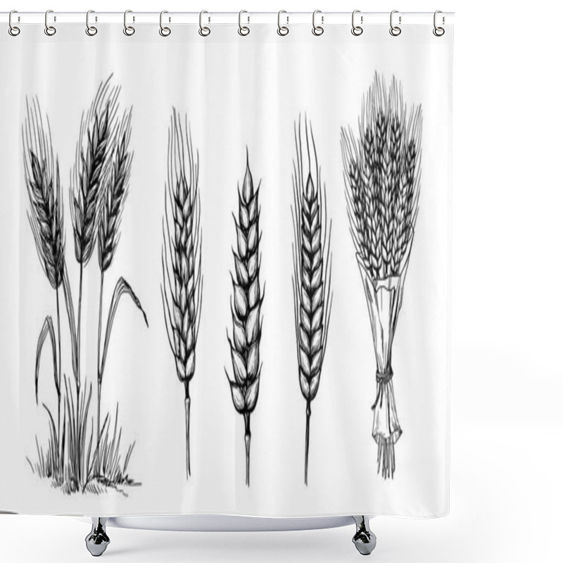 Personality  Collection Set Of Wheat Ears Shower Curtains